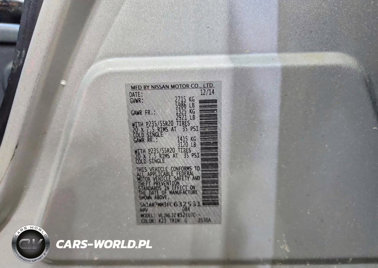 2015 Nissan Pathfinder Platinum VIN:5N1AR2MM3FC632531 - 13