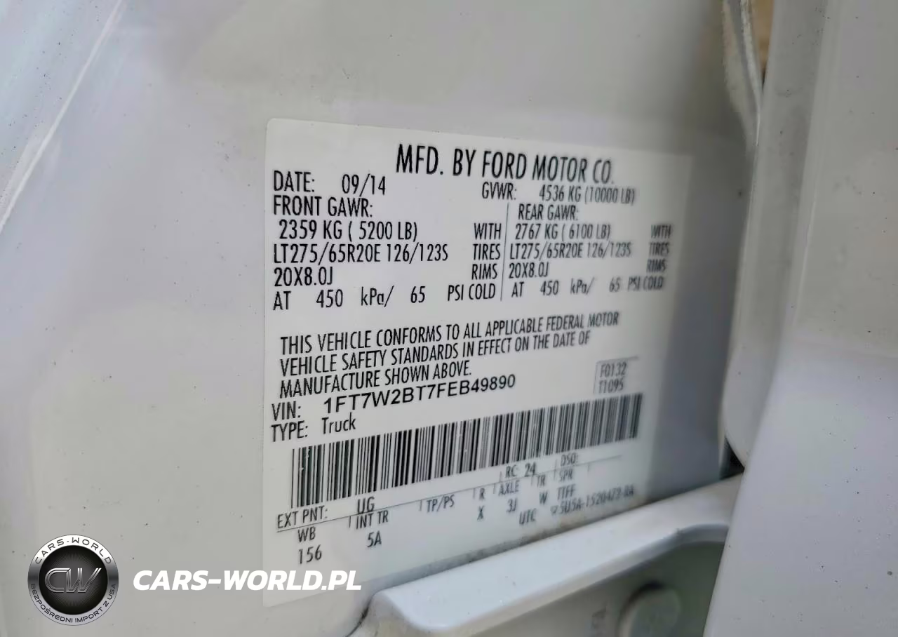 2015 Ford F250 Super Duty VIN:1FT7W2BT7FEB49890 - 13
