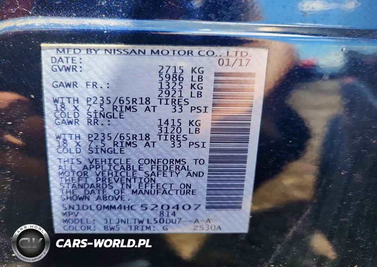 2017 Infiniti Qx60 Base VIN:5N1DL0MM4HC520407 - 13