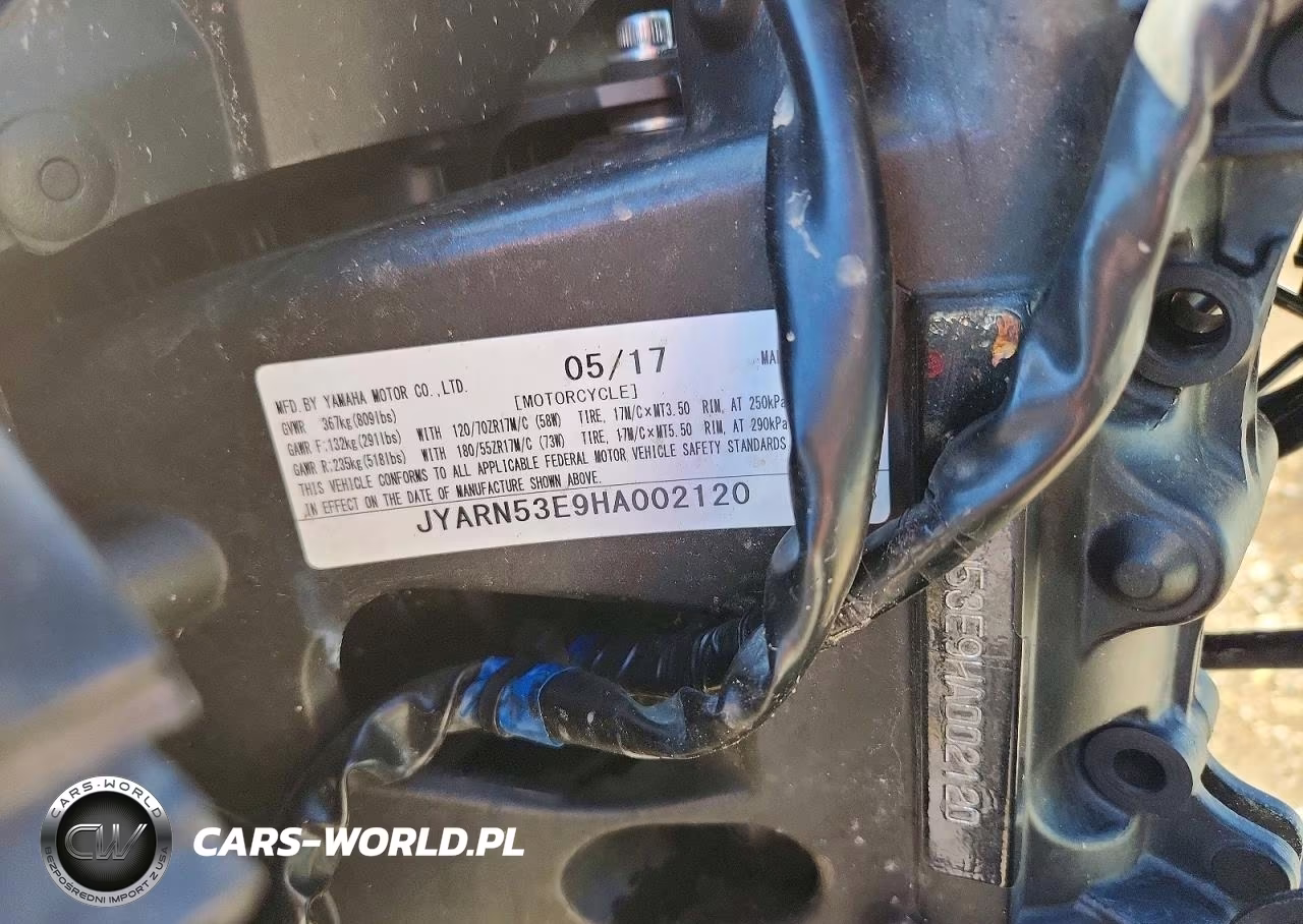 2017 Yamaha Fz09 VIN:JYARN53E9HA002120 - 8