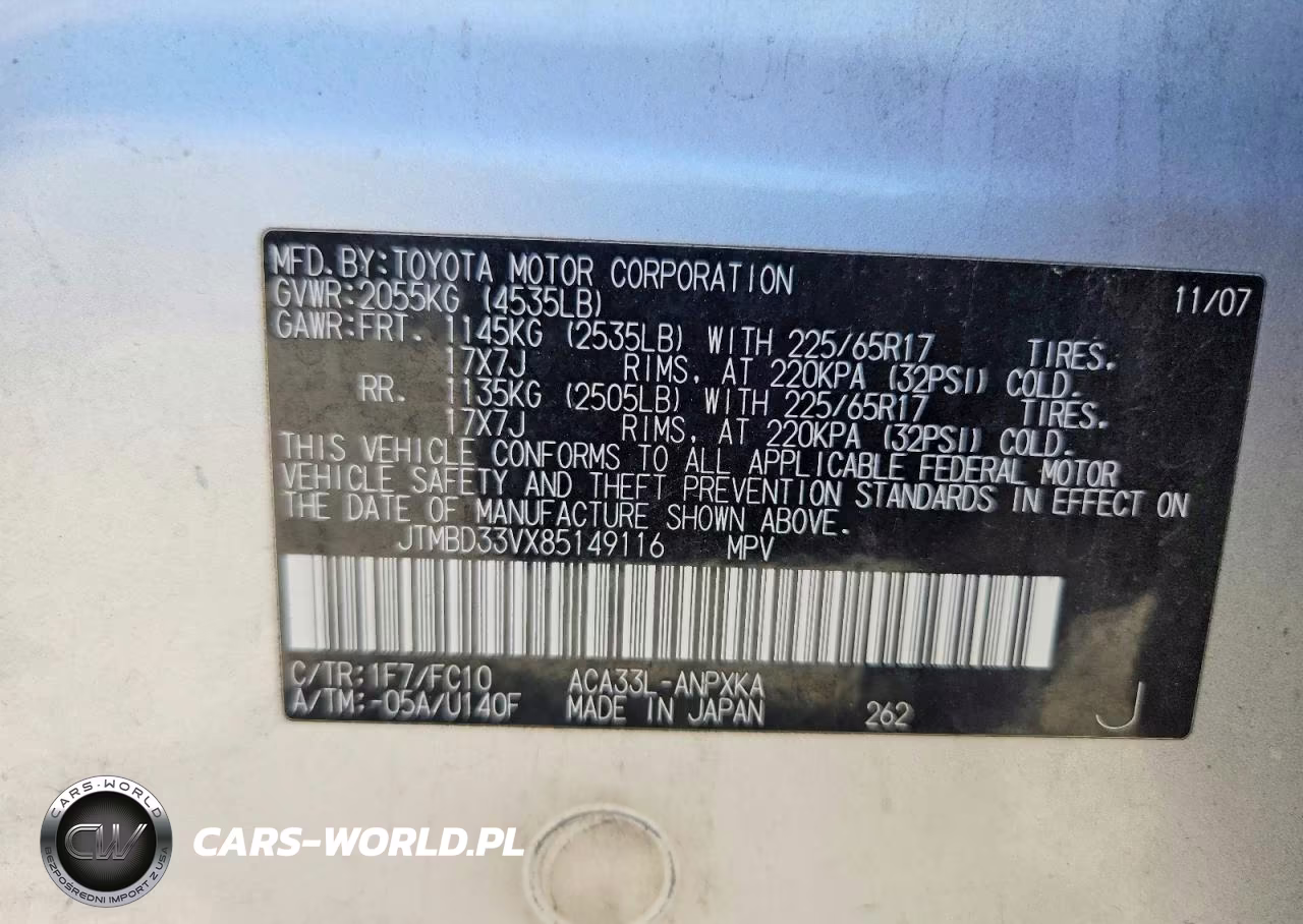 2008 Toyota Rav4 Base VIN:JTMBD33VX85149116 - 13