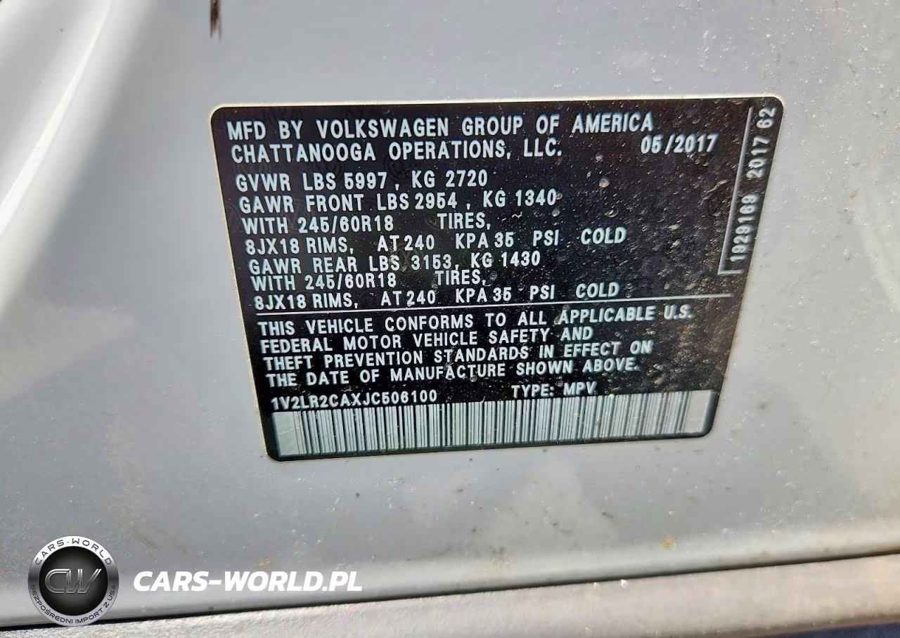 2018 Volkswagen Atlas Se VIN:1V2LR2CAXJC506100 - 14