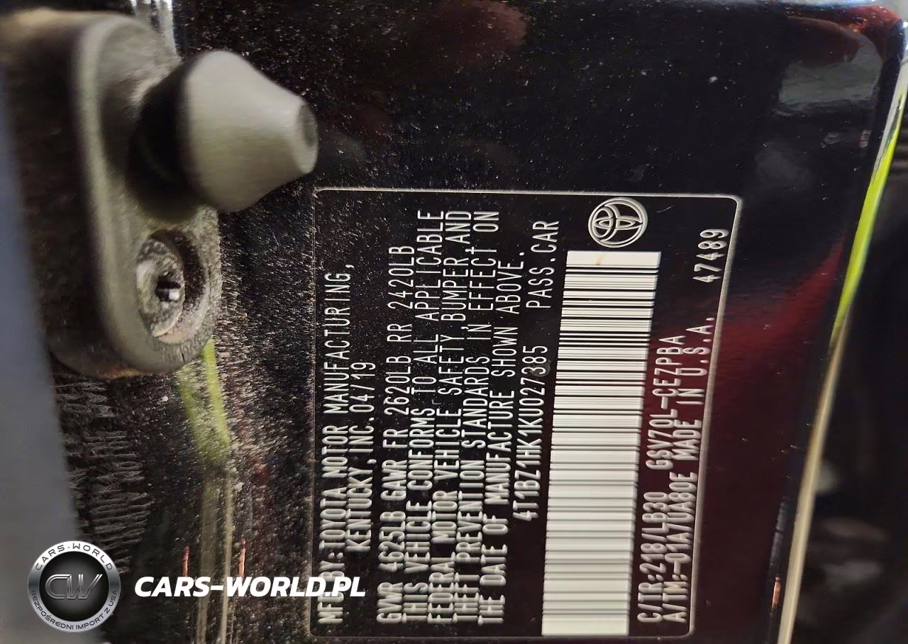2019 Toyota Camry Xse V6 VIN:4T1BZ1HK1KU027385 - 12