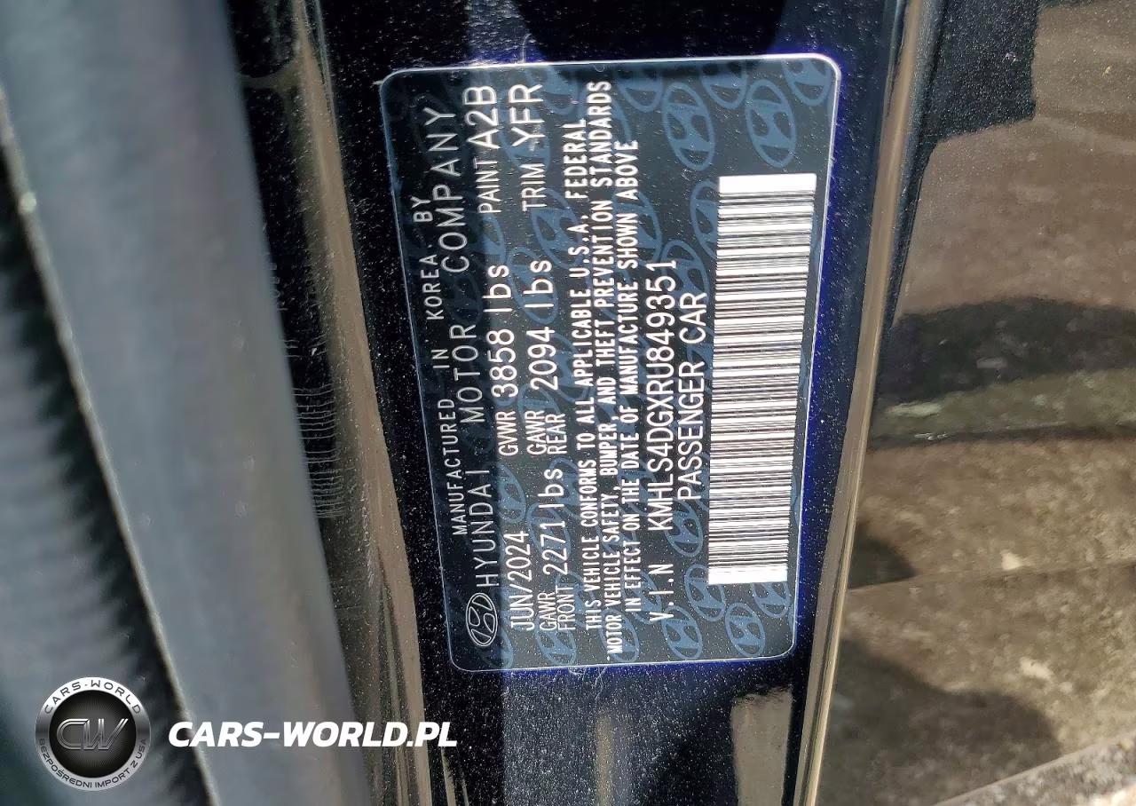 2024 Hyundai Elantra Sel VIN:KMHLS4DGXRU849351 - 12