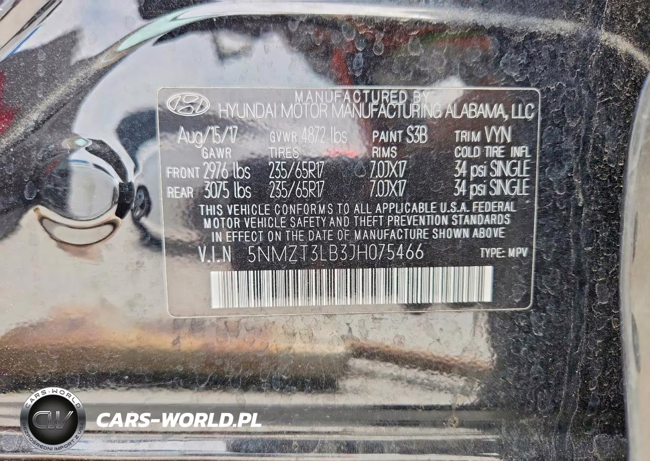 2018 Hyundai Santa Fe Sport 2.4L VIN:5NMZT3LB3JH075466 - 14