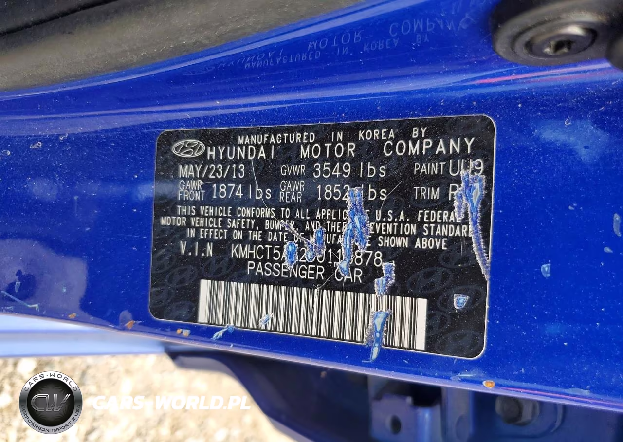 2013 Hyundai Accent Gs VIN:KMHCT5AE2DU118878 - 12