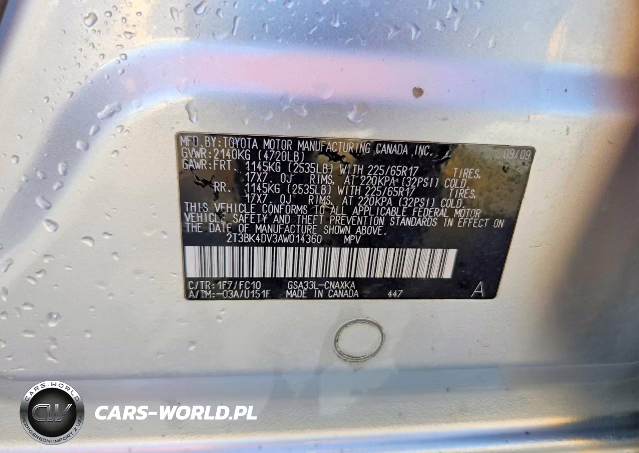2010 Toyota Rav4 Base VIN:2T3BK4DV3AW014360 - 13