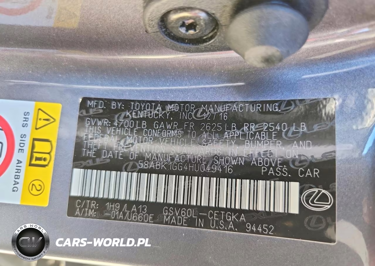 2017 Lexus Es 350 VIN:58ABK1GG4HU049416 - 13