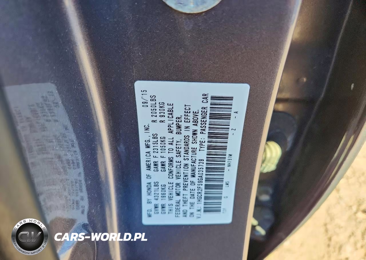 2016 Honda Accord Sport VIN:1HGCR2F59GA035739 - 12