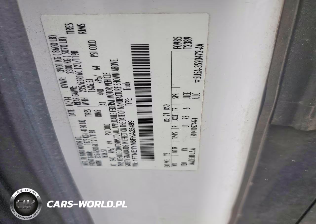 2015 Ford Transit T-150 VIN:1FTNE1YM6FKA25499 - 13