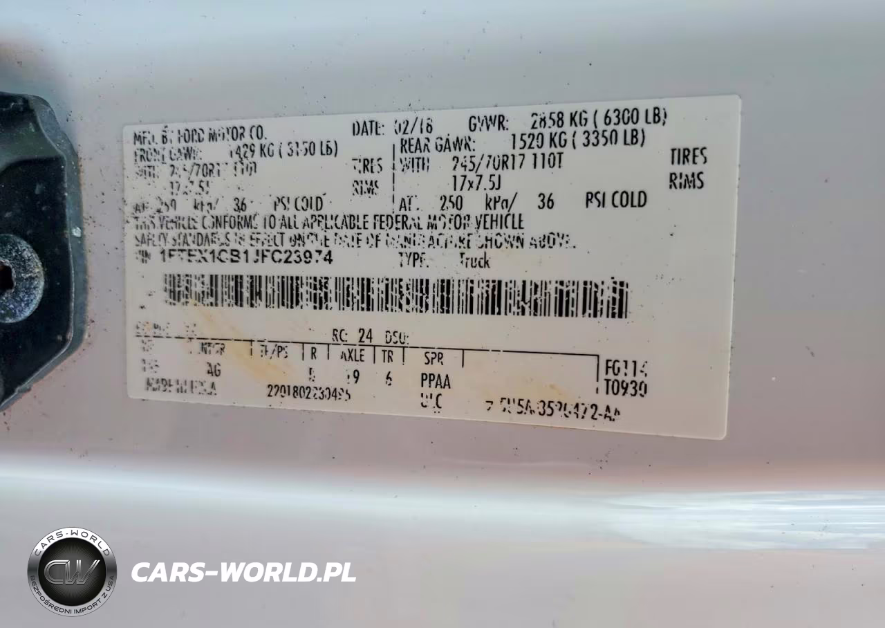 2018 Ford F150 Super Cab VIN:1FTEX1CB1JFC23974 - 12