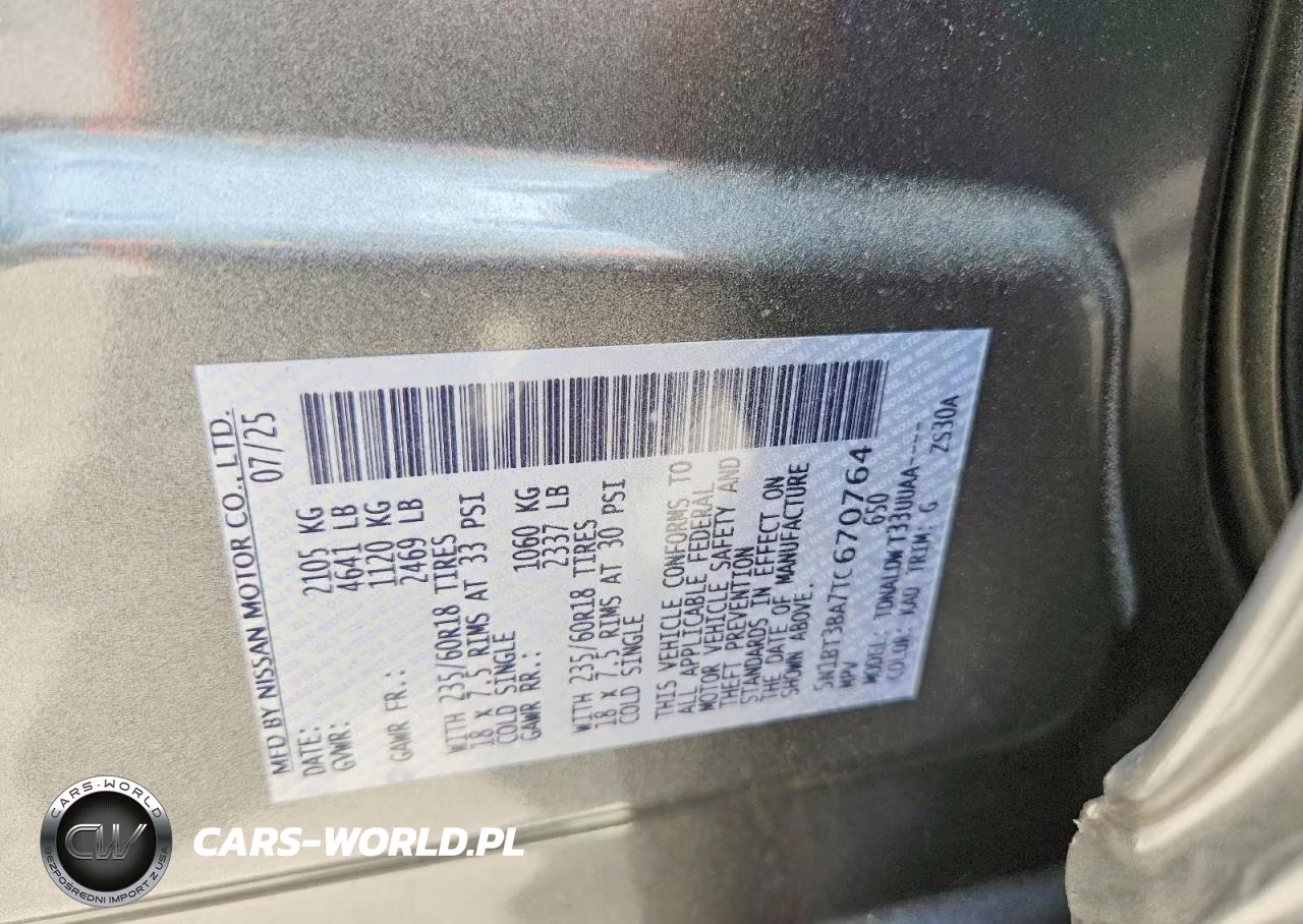 2026 Nissan Rogue Sv VIN:5N1BT3BA7TC670764 - 12