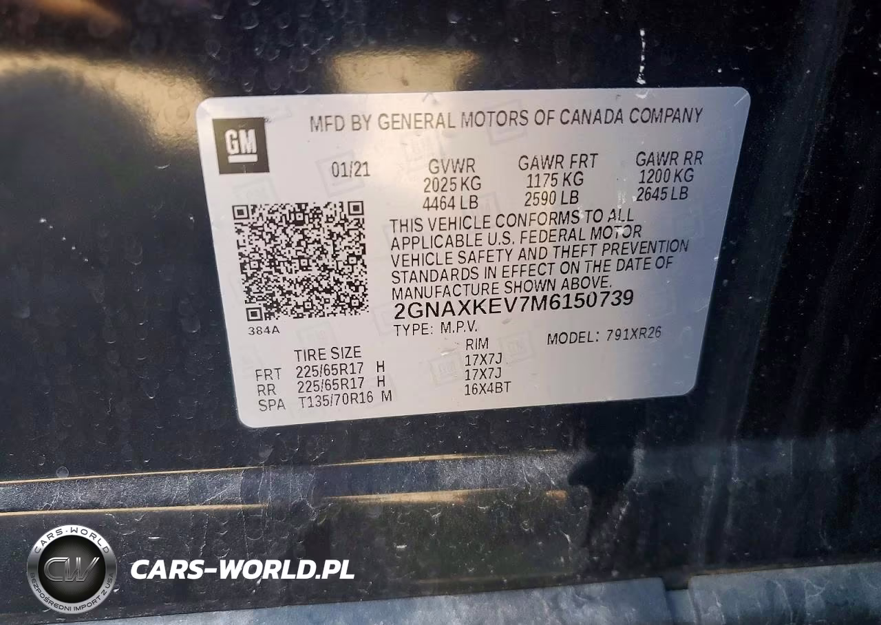 2021 Chevrolet Equinox Lt VIN:2GNAXKEV7M6150739 - 13
