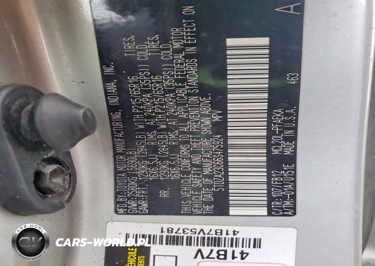 2006 Toyota Sienna Ce VIN:5TDZA23C66S475924 - 13