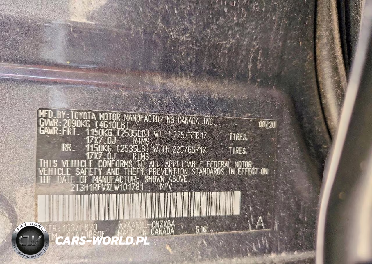 2020 Toyota Rav4 Le VIN:2T3H1RFVXLW101781 - 13