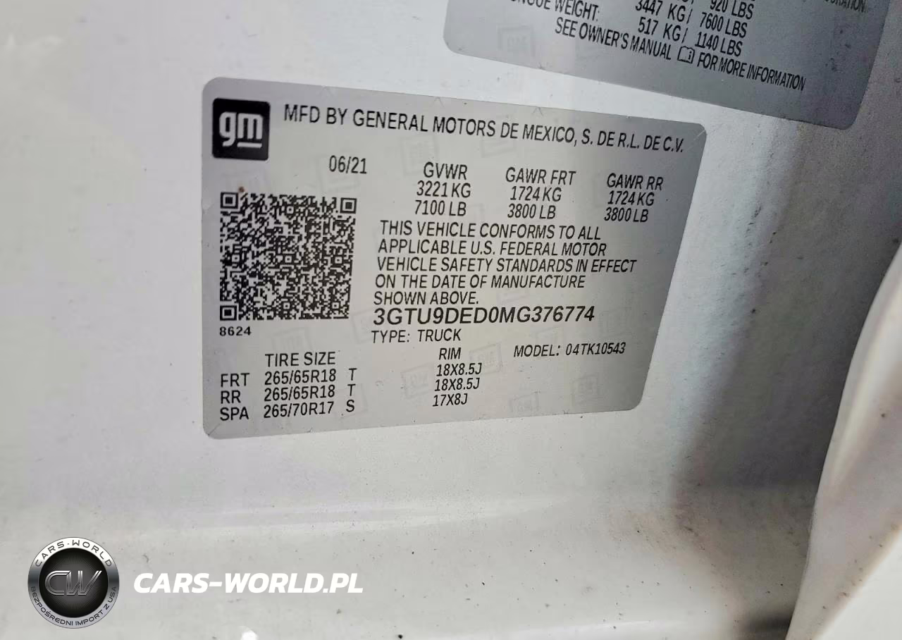 2021 GMC Sierra K1500 Slt VIN:3GTU9DED0MG376774 - 12