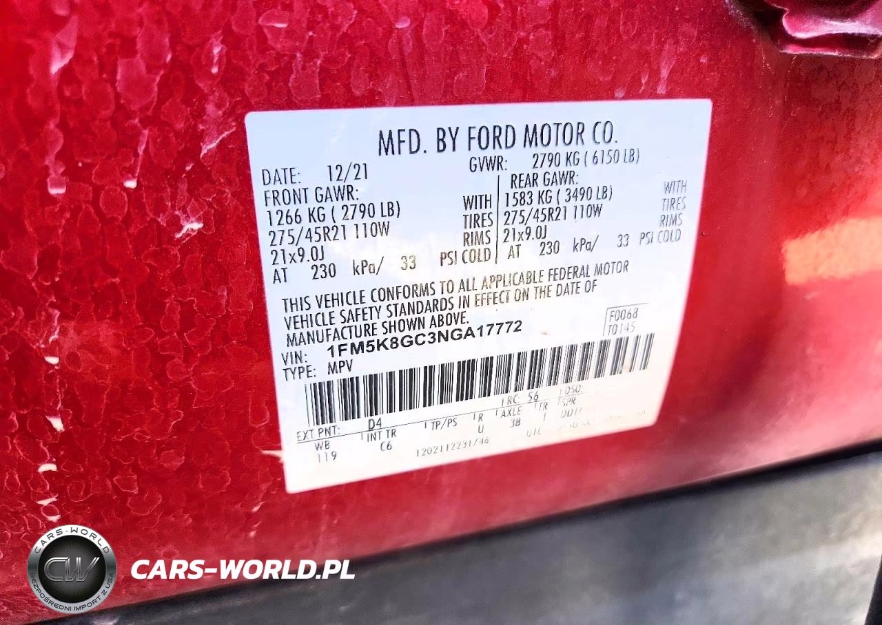 2022 Ford Explorer St VIN:1FM5K8GC3NGA17772 - 13