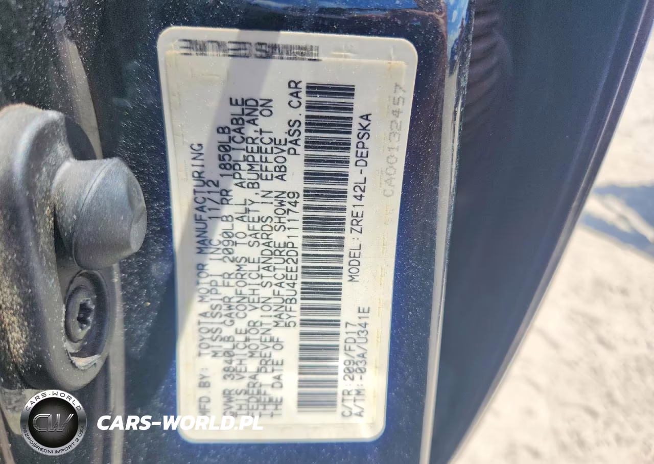 2013 Toyota Corolla S VIN:5YFBU4EE2DP111749 - 12