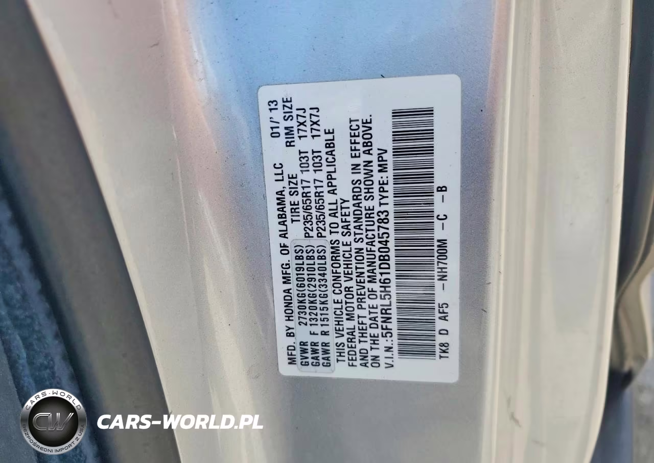 2013 Honda Odyssey Ex-L VIN:5FNRL5H61DB045783 - 12