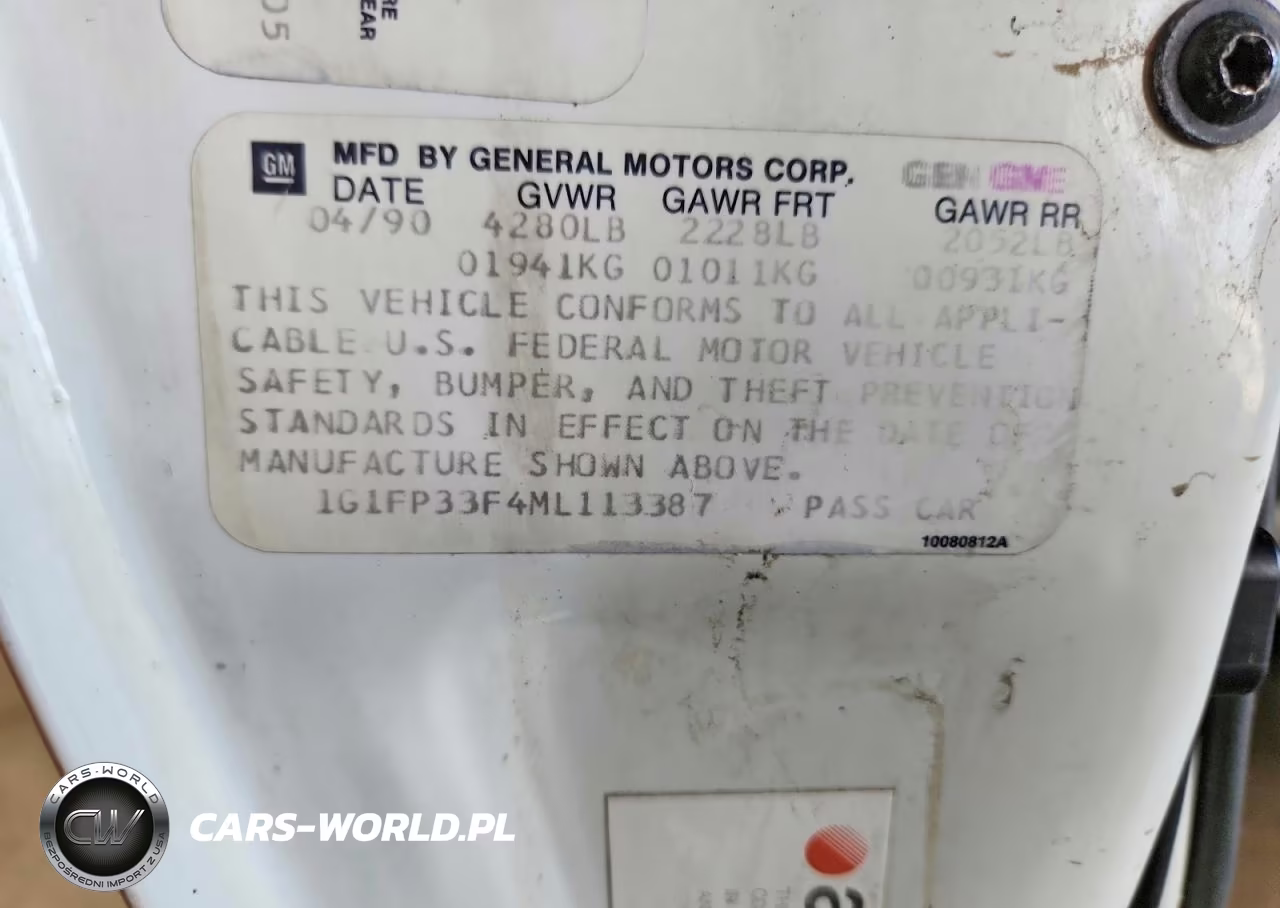 1991 Chevrolet Camaro Z28 VIN:1G1FP33F4ML113387 - 12