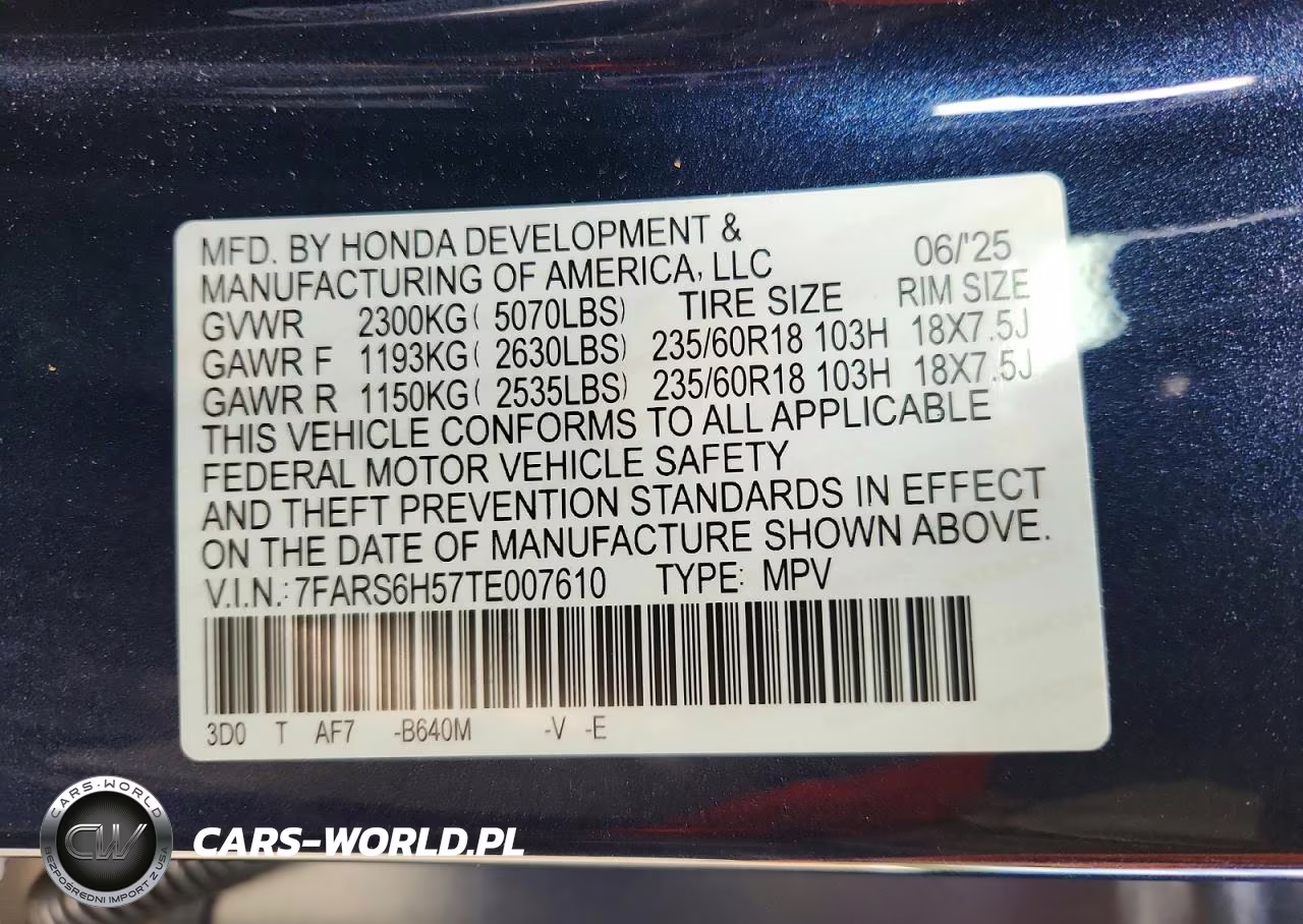 2026 Honda Cr-V Sport VIN:7FARS6H57TE007610 - 13