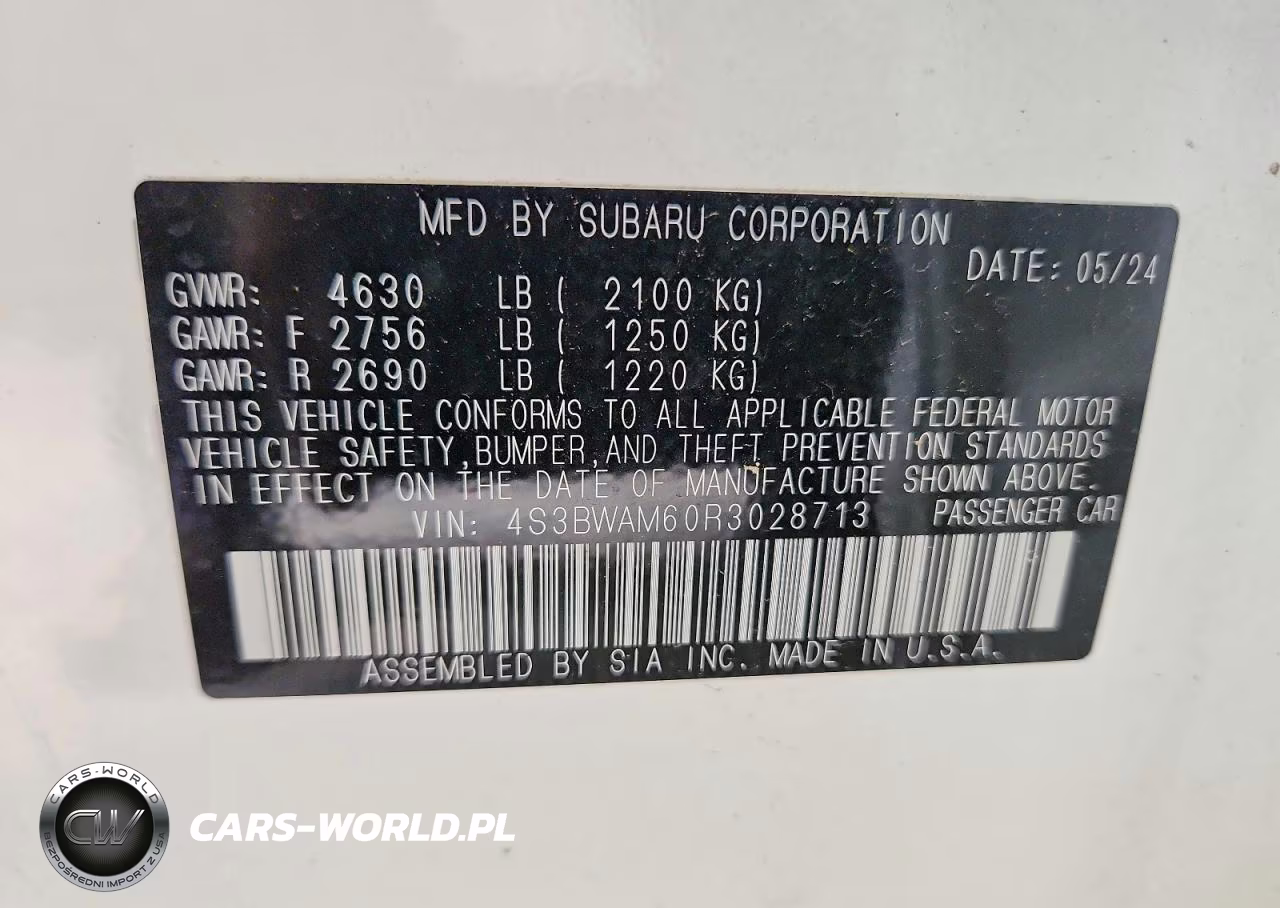 2024 Subaru Legacy Limited VIN:4S3BWAM60R3028713 - 12
