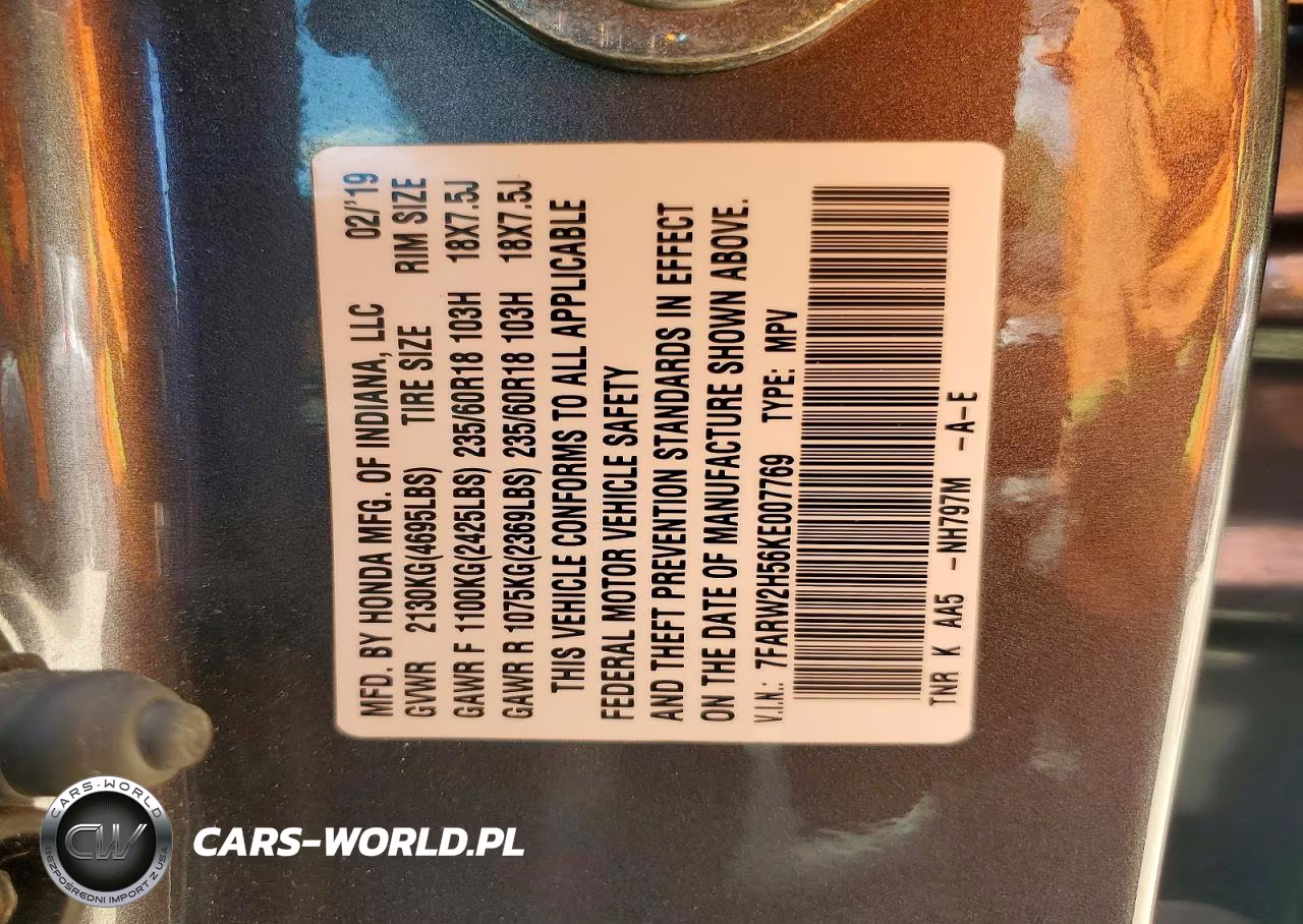 2019 Honda Cr-V VIN:7FARW2H56KE007769 - 13
