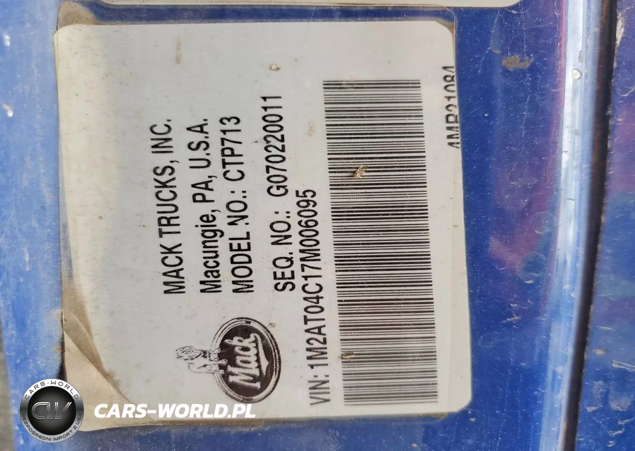 2007 Mack Ctp713 Roll-Off Container Truck VIN:1M2AT04C17M006095 - 10
