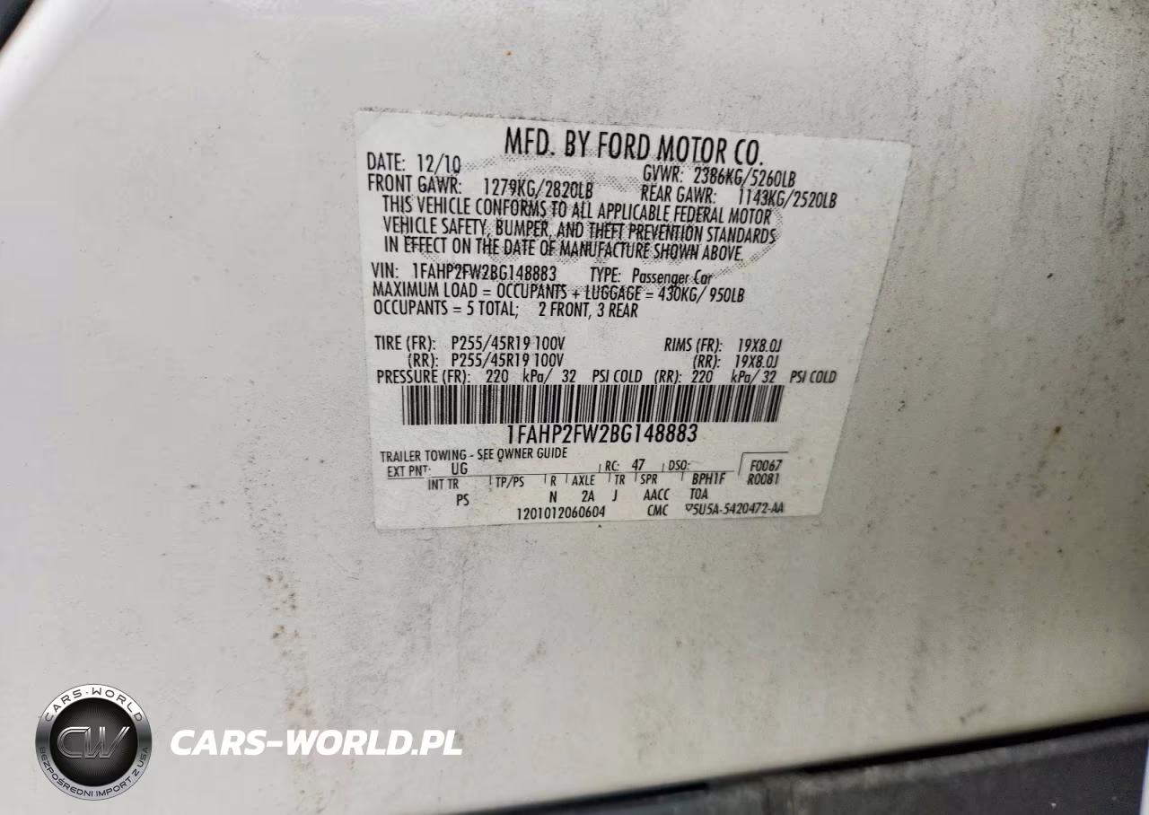 2011 Ford Taurus Limited VIN:1FAHP2FW2BG148883 - 13