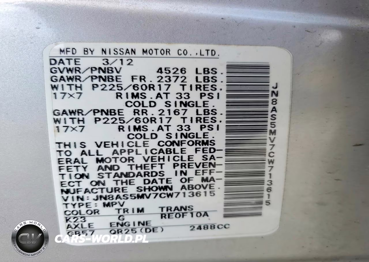2012 Nissan Rogue S VIN:JN8AS5MV7CW713615 - 14