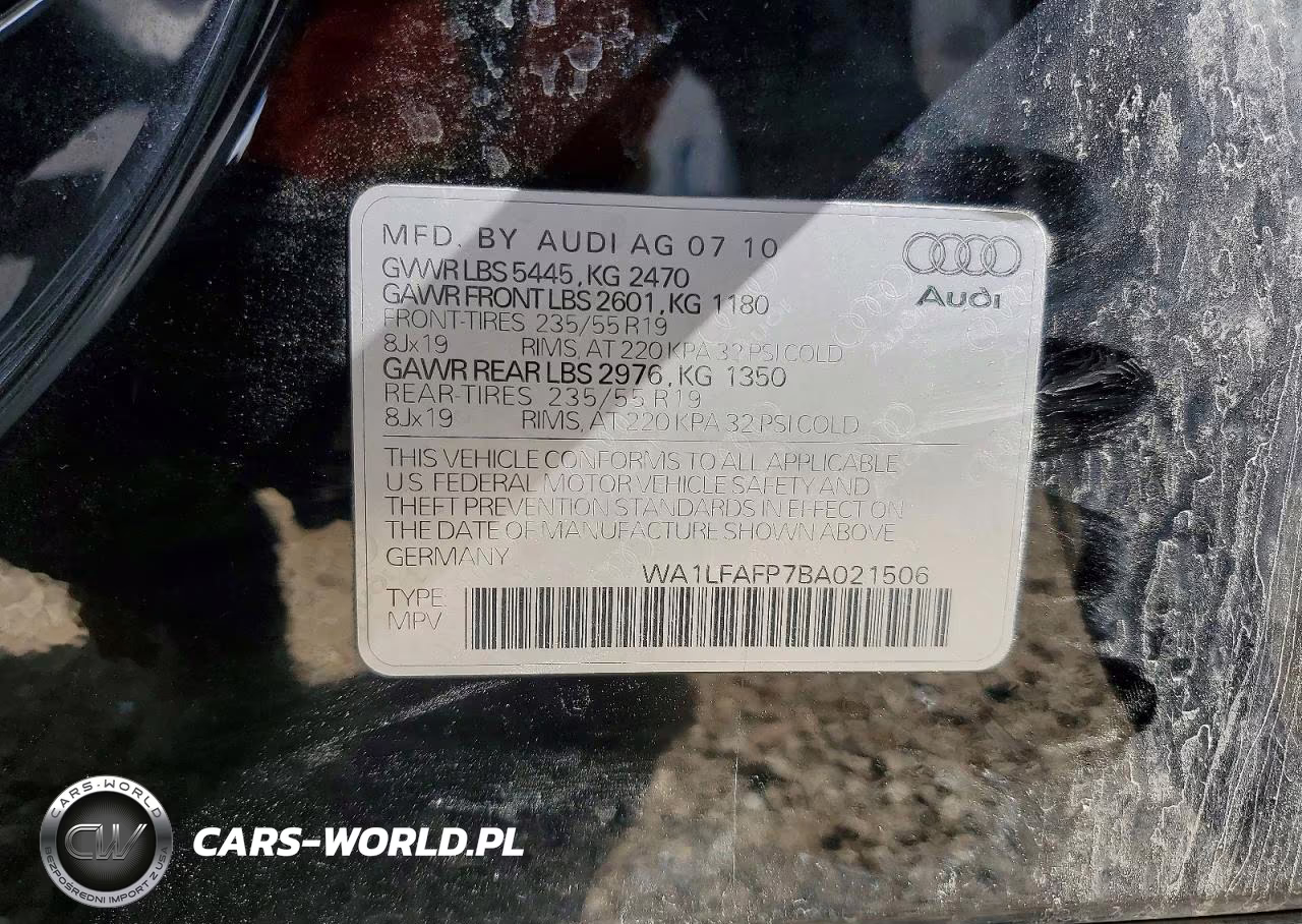 2011 Audi Q5 Premium Plus VIN:WA1LFAFP7BA021506 - 13