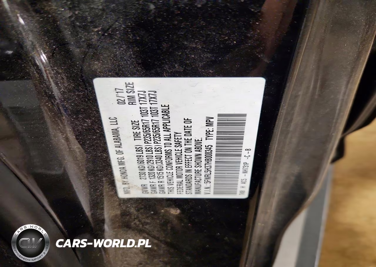 2017 Honda Odyssey Se VIN:5FNRL5H37HB008345 - 13