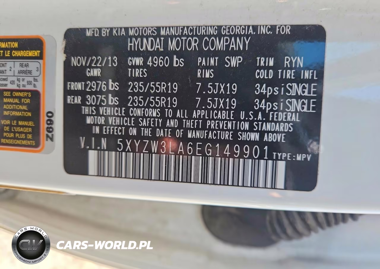 2014 Hyundai Santa Fe Sport 2.0T VIN:5XYZW3LA6EG149901 - 13