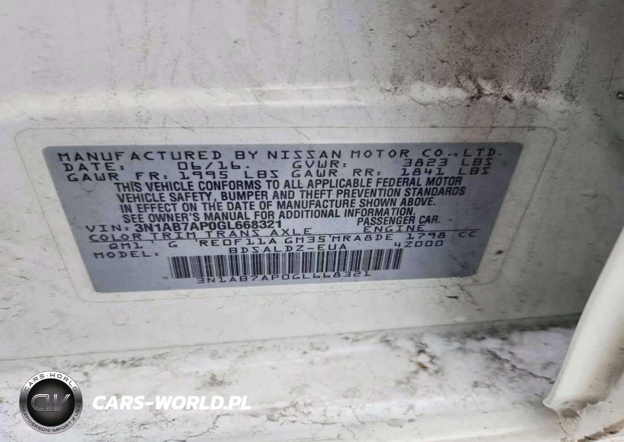 2016 Nissan Sentra Sv VIN:3N1AB7AP0GL668321 - 12