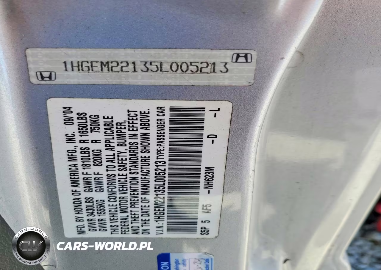 2005 Honda Civic Vp VIN:1HGEM22135L005213 - 12