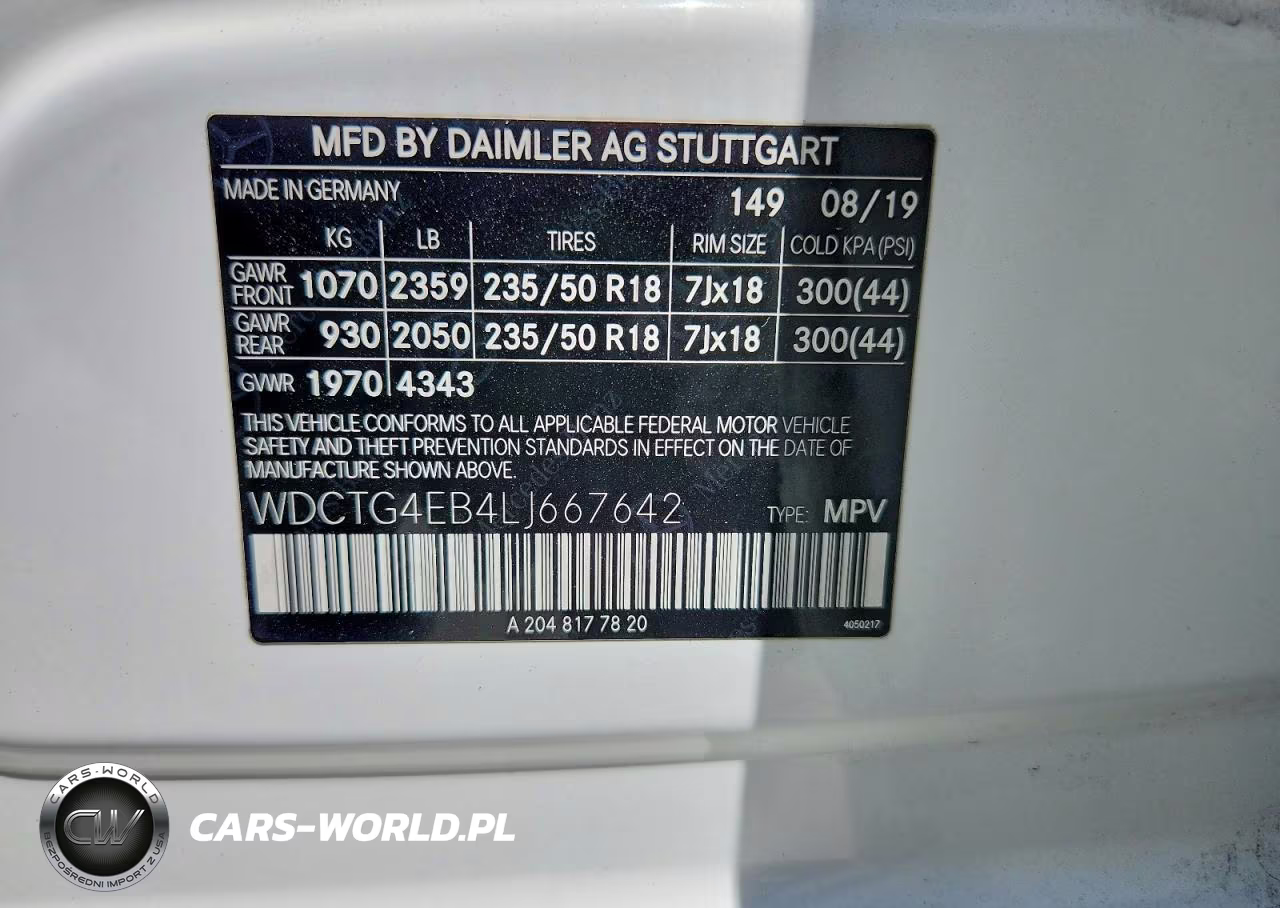 2020 Mercedes-Benz Gla 250 VIN:WDCTG4EB4LJ667642 - 12