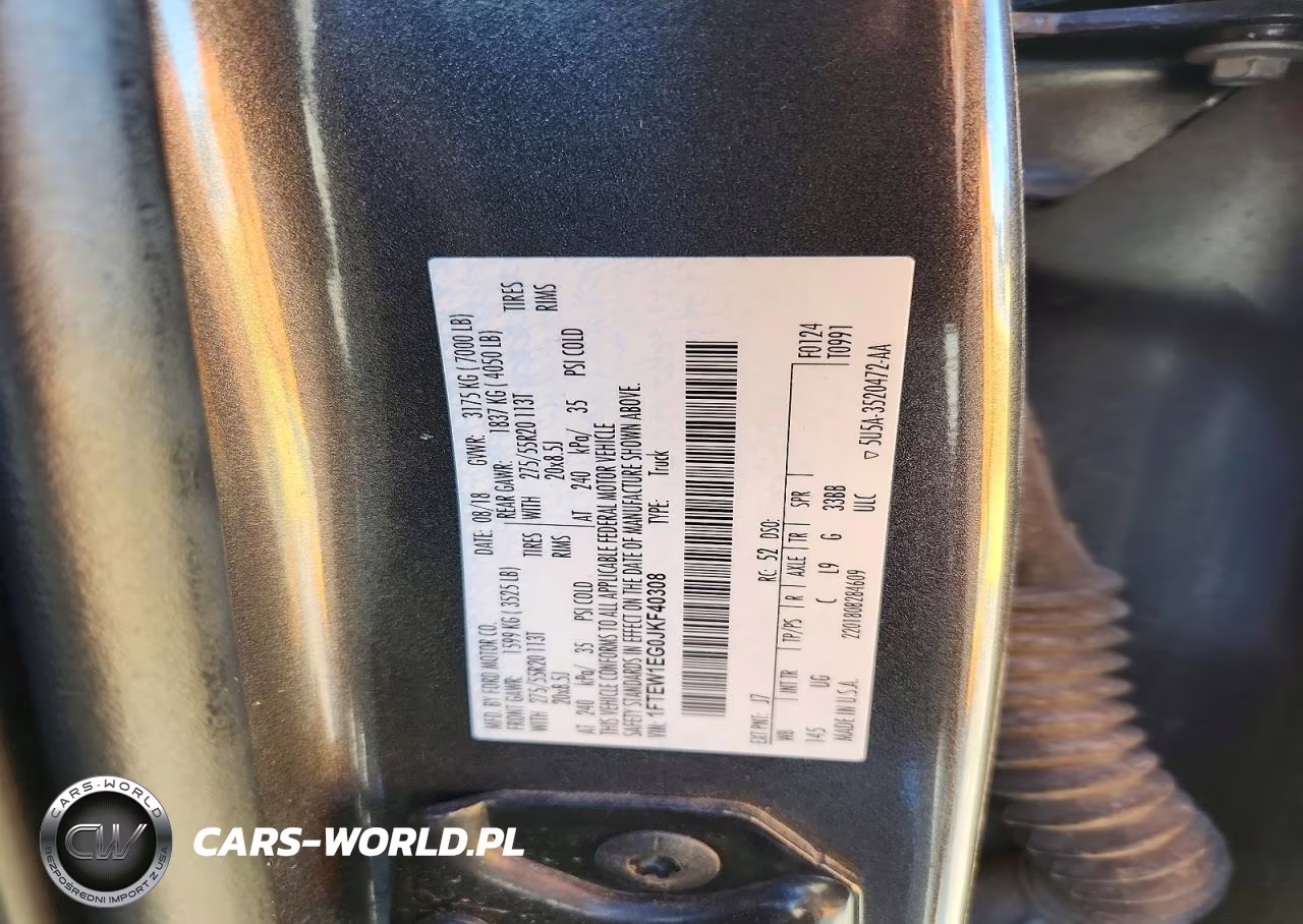 2018 Ford F150 Supercrew VIN:1FTEW1EG0JKF40308 - 12