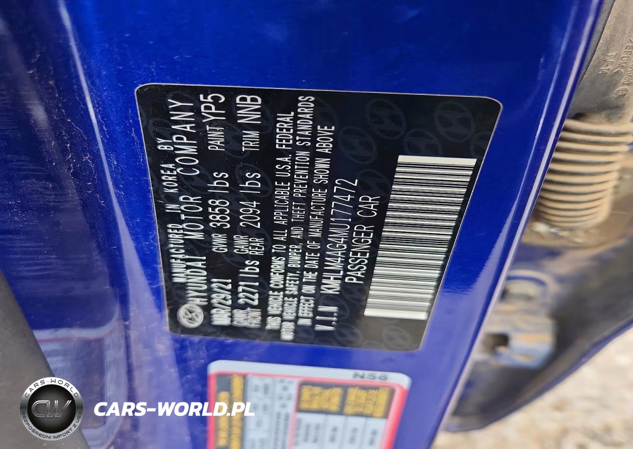 2021 Hyundai Elantra Sel VIN:KMHLM4AG4MU177472 - 12