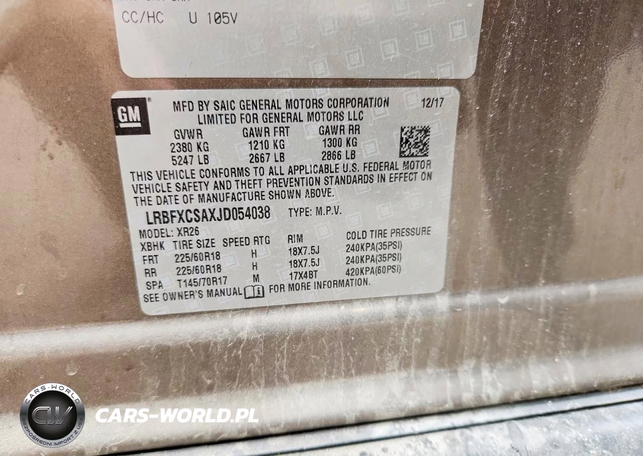 2018 Buick Envision Preferred VIN:LRBFXCSAXJD054038 - 13