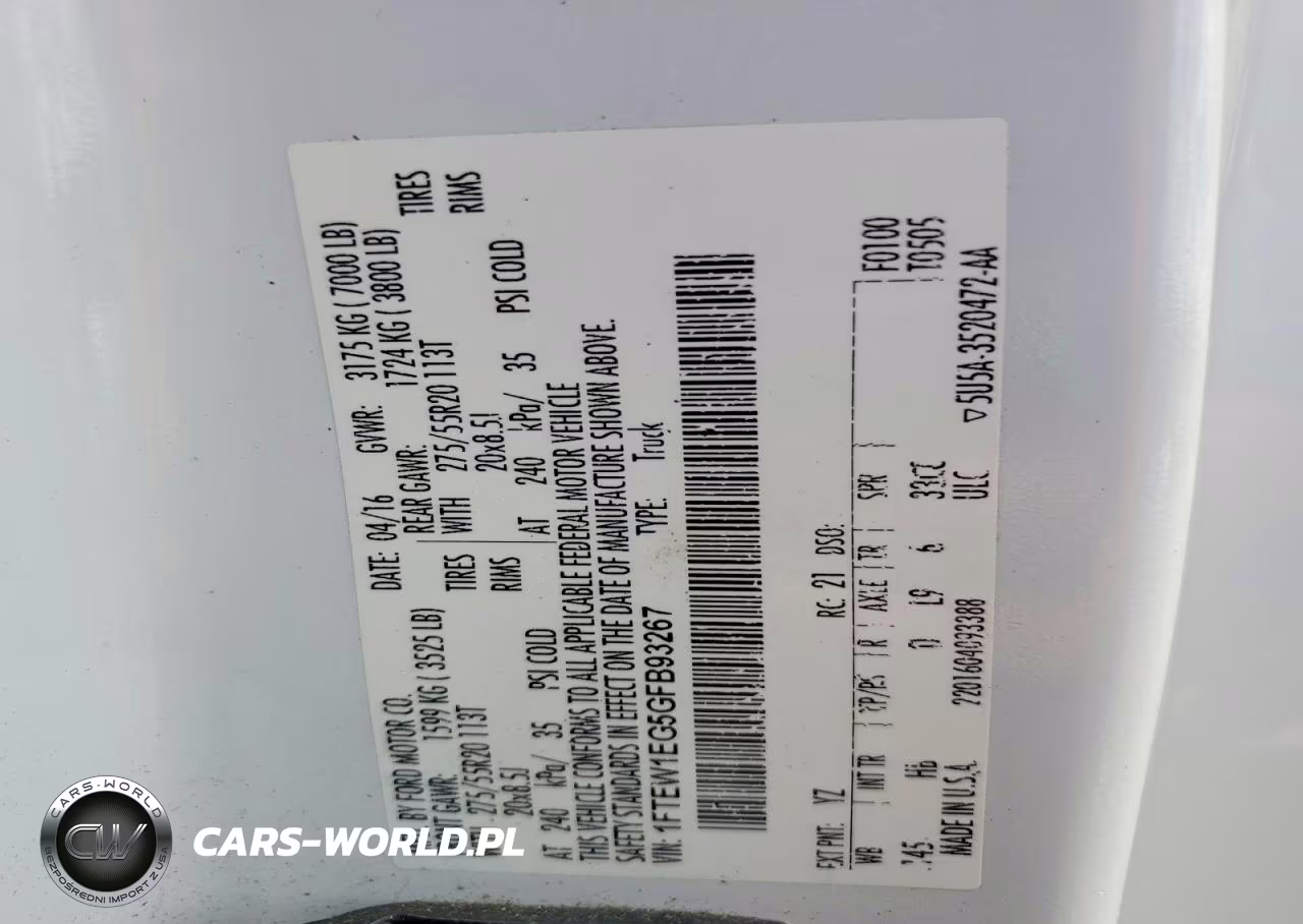 2016 Ford F150 Supercrew VIN:1FTEW1EG5GFB93267 - 12