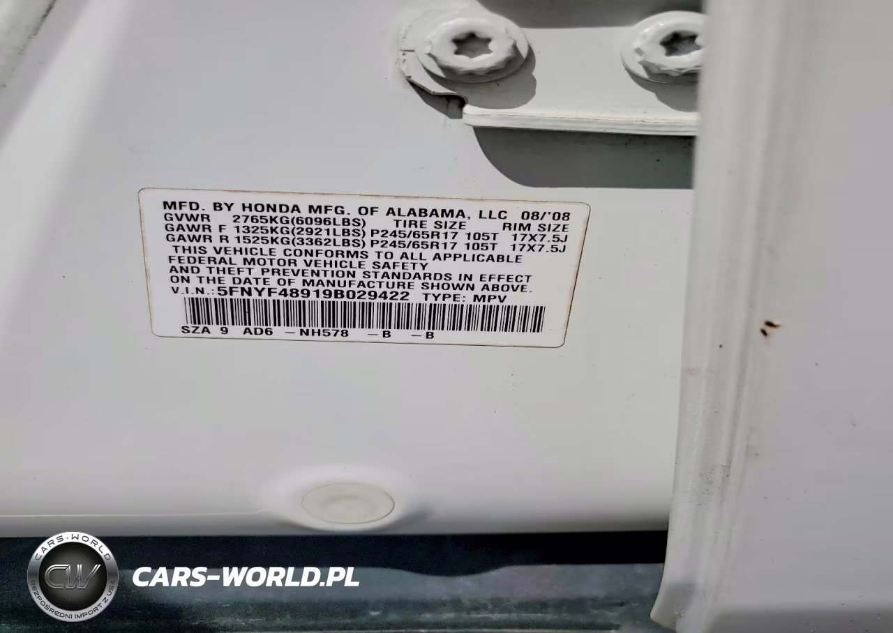 2009 Honda Pilot VIN:5FNYF48919B029422 - 13