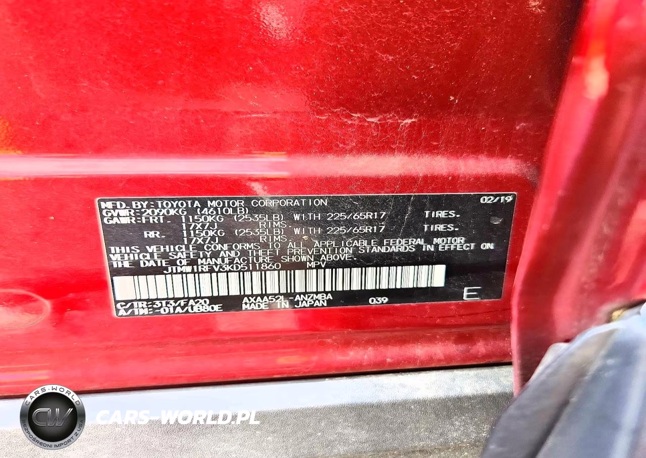 2019 Toyota Rav4 Xle VIN:JTMW1RFV3KD511860 - 13