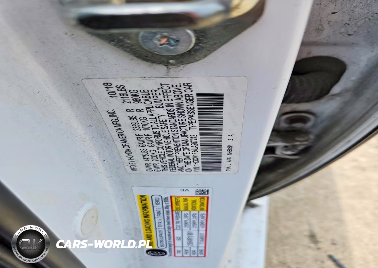 2018 Honda Accord Sport VIN:1HGCV1F34JA267242 - 12