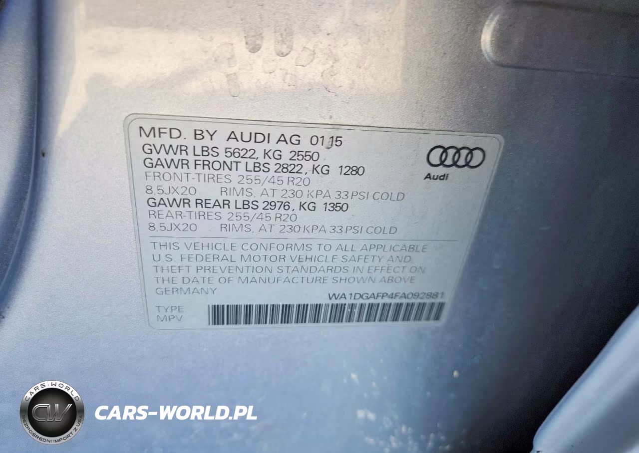 2015 Audi Q5 Premium Plus VIN:WA1DGAFP4FA092881 - 12