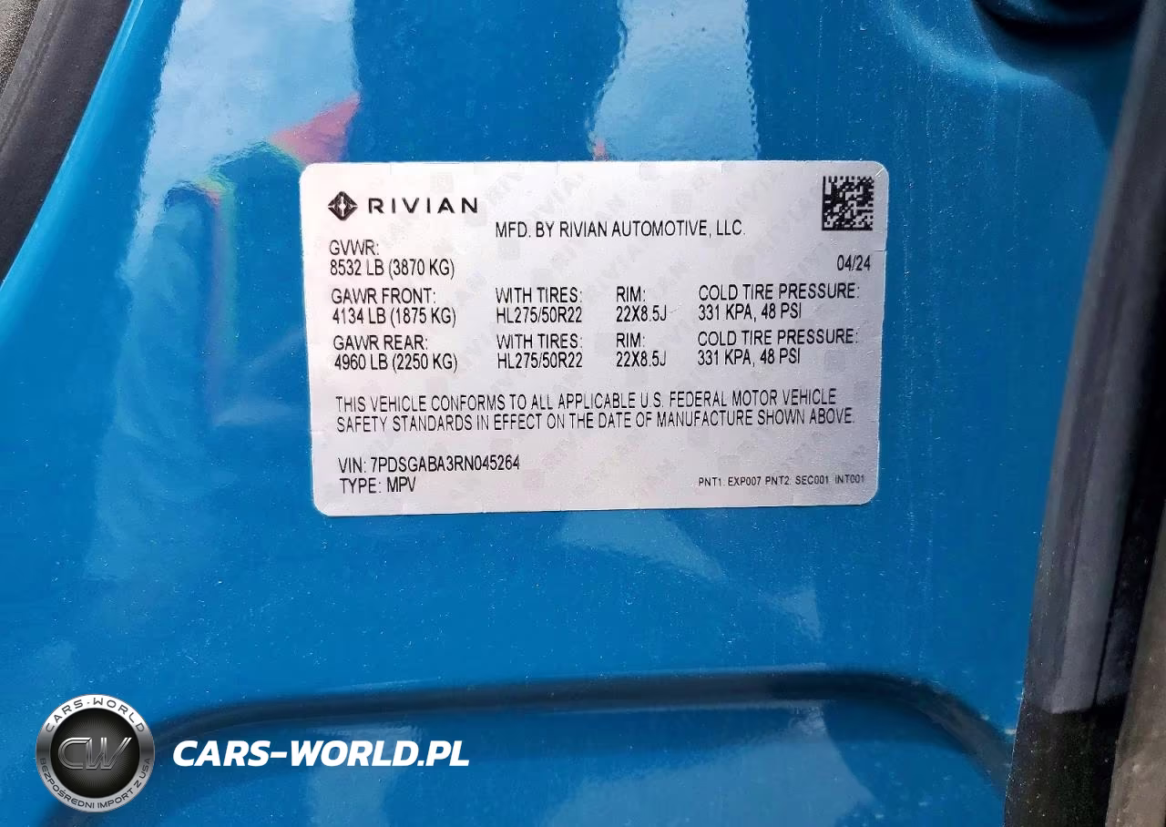 2024 Rivian R1S Adventure VIN:7PDSGABA3RN045264 - 13