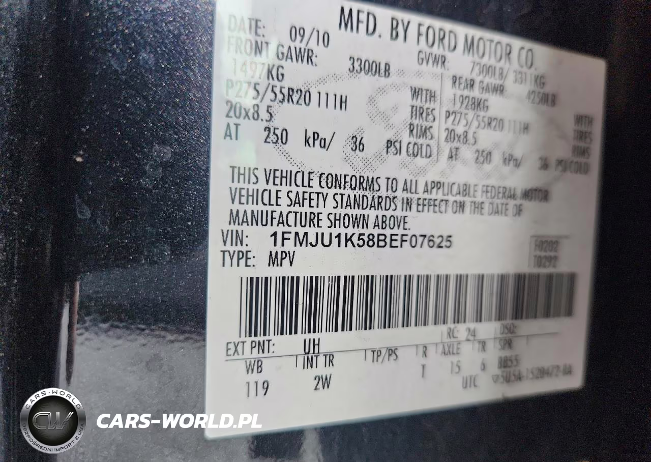 2011 Ford Expedition Limited VIN:1FMJU1K58BEF07625 - 13