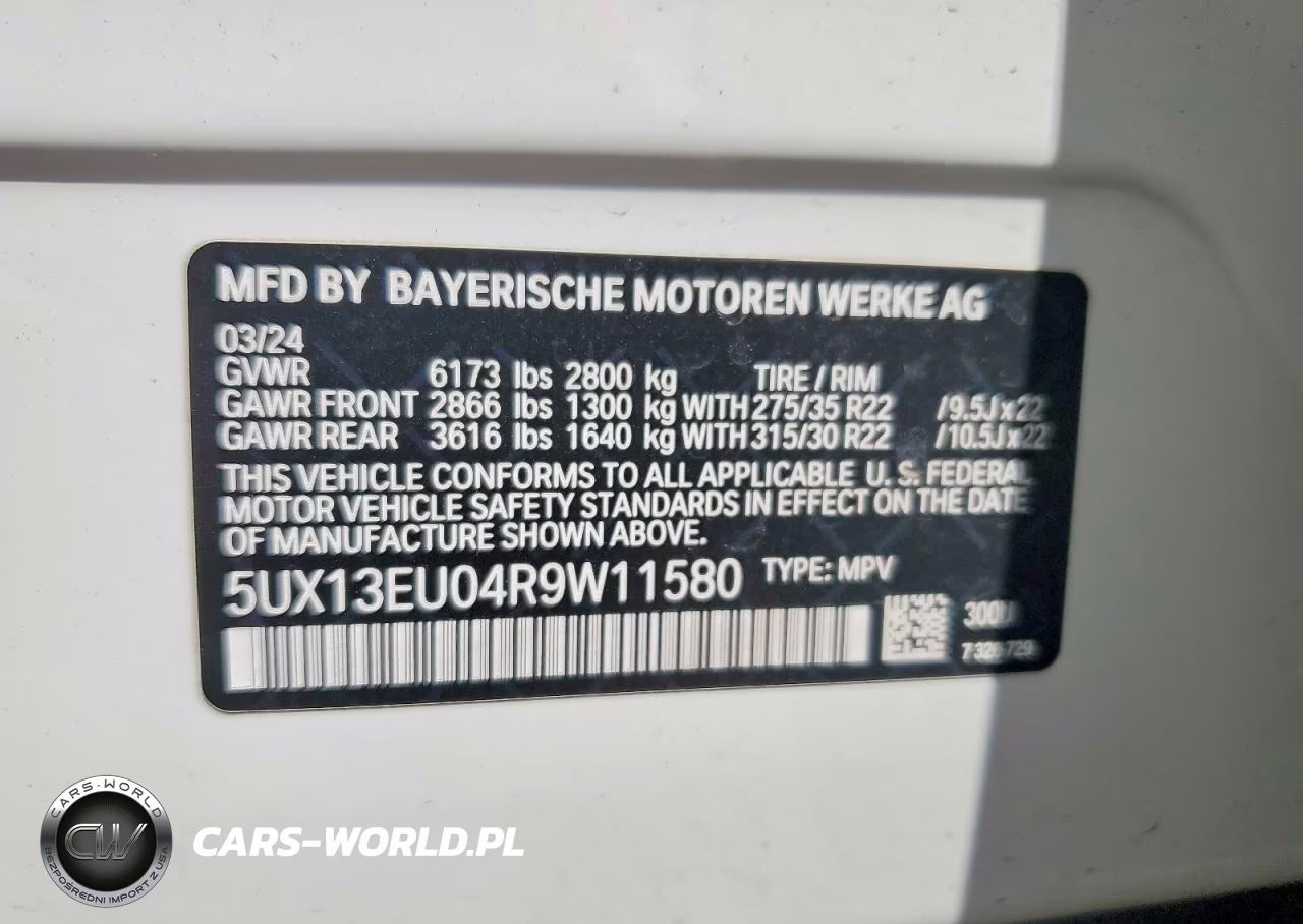 2024 BMW X5 Sdrive 40I VIN:5UX13EU04R9W11580 - 12