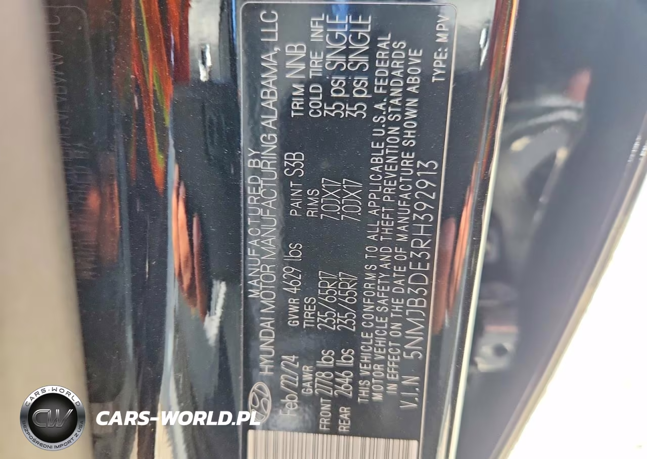 2024 Hyundai Tucson Sel VIN:5NMJB3DE3RH392913 - 13