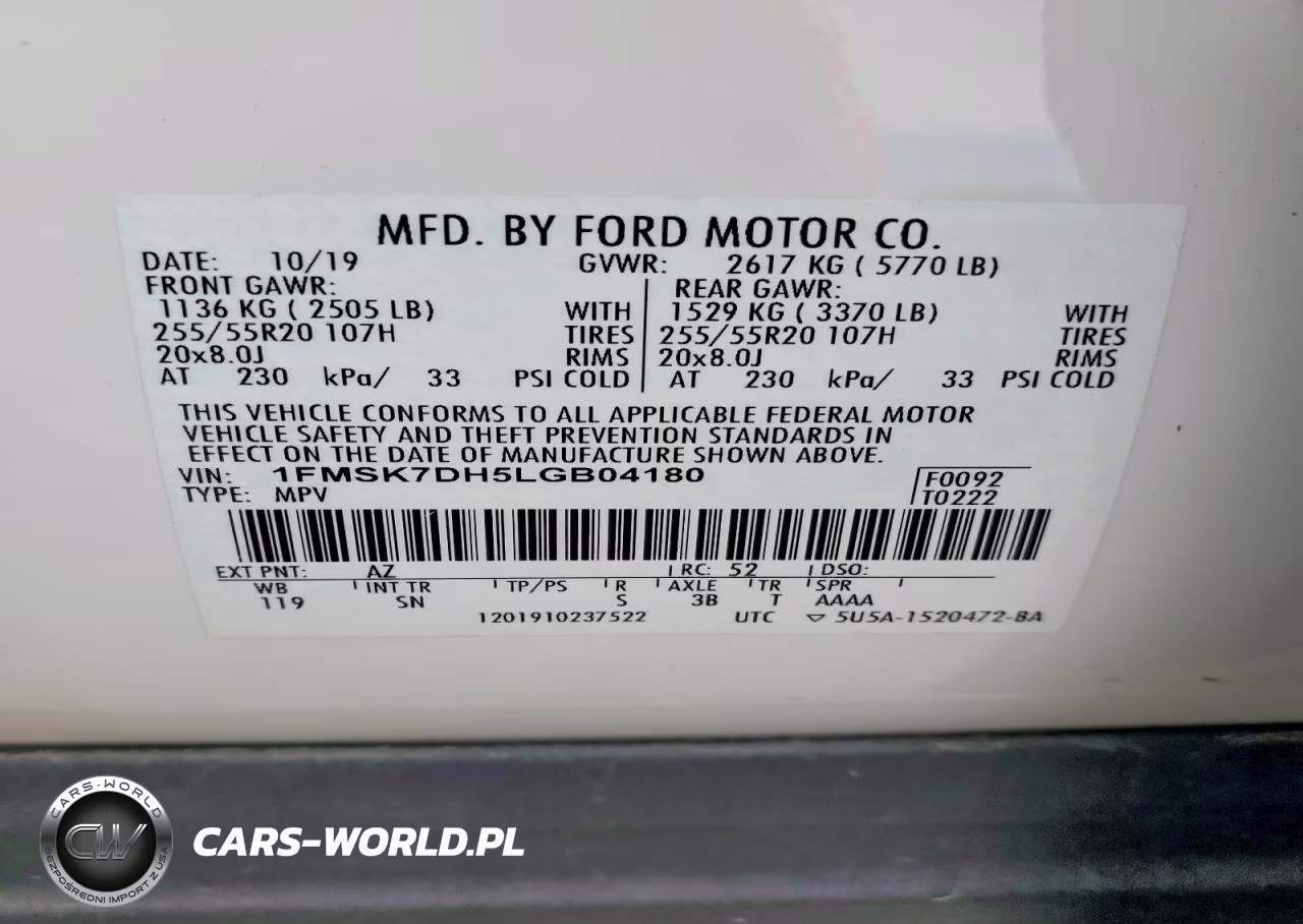 2020 Ford Explorer Xlt VIN:1FMSK7DH5LGB04180 - 13