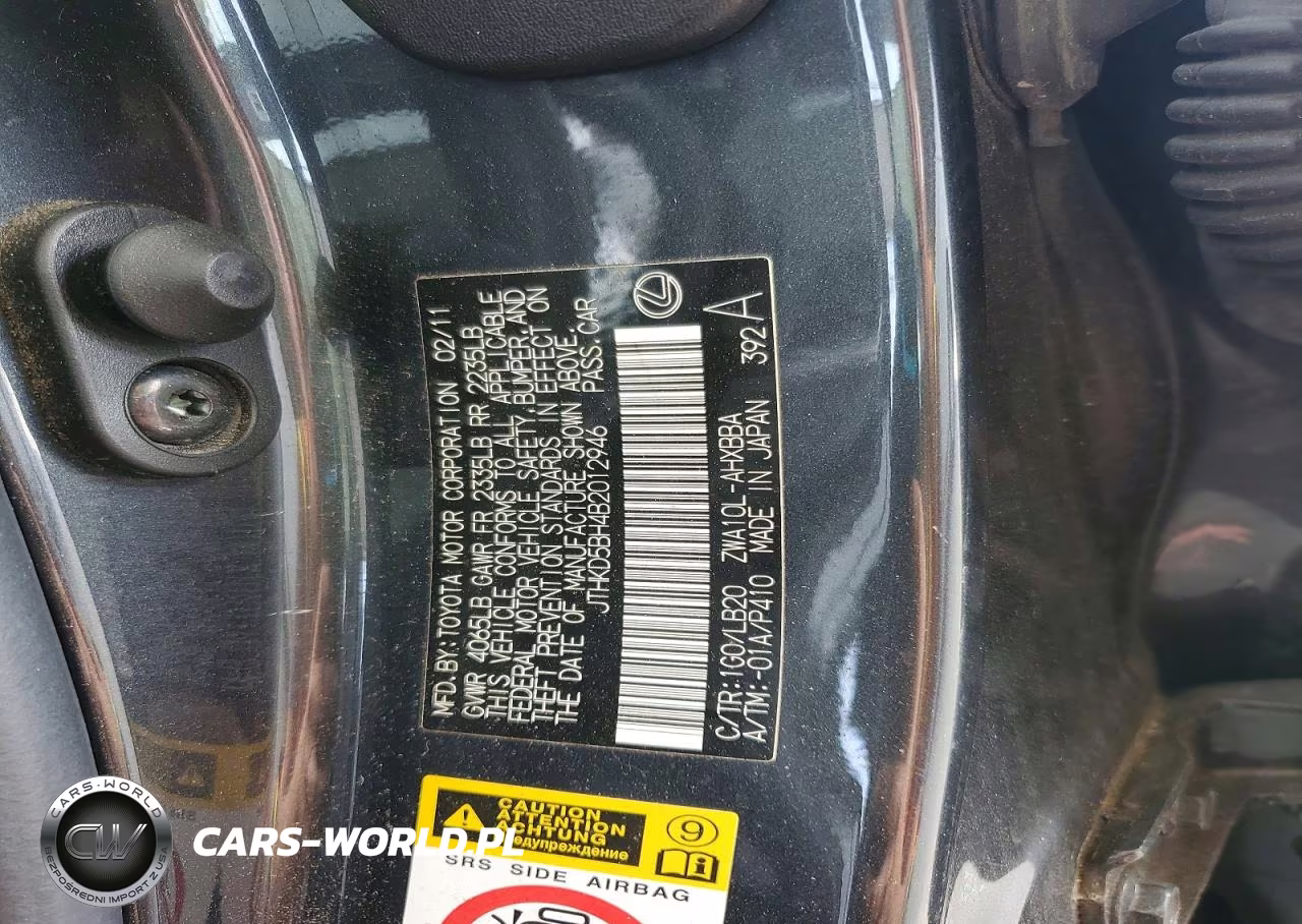 2011 Lexus Ct 200 VIN:JTHKD5BH4B2012946 - 12